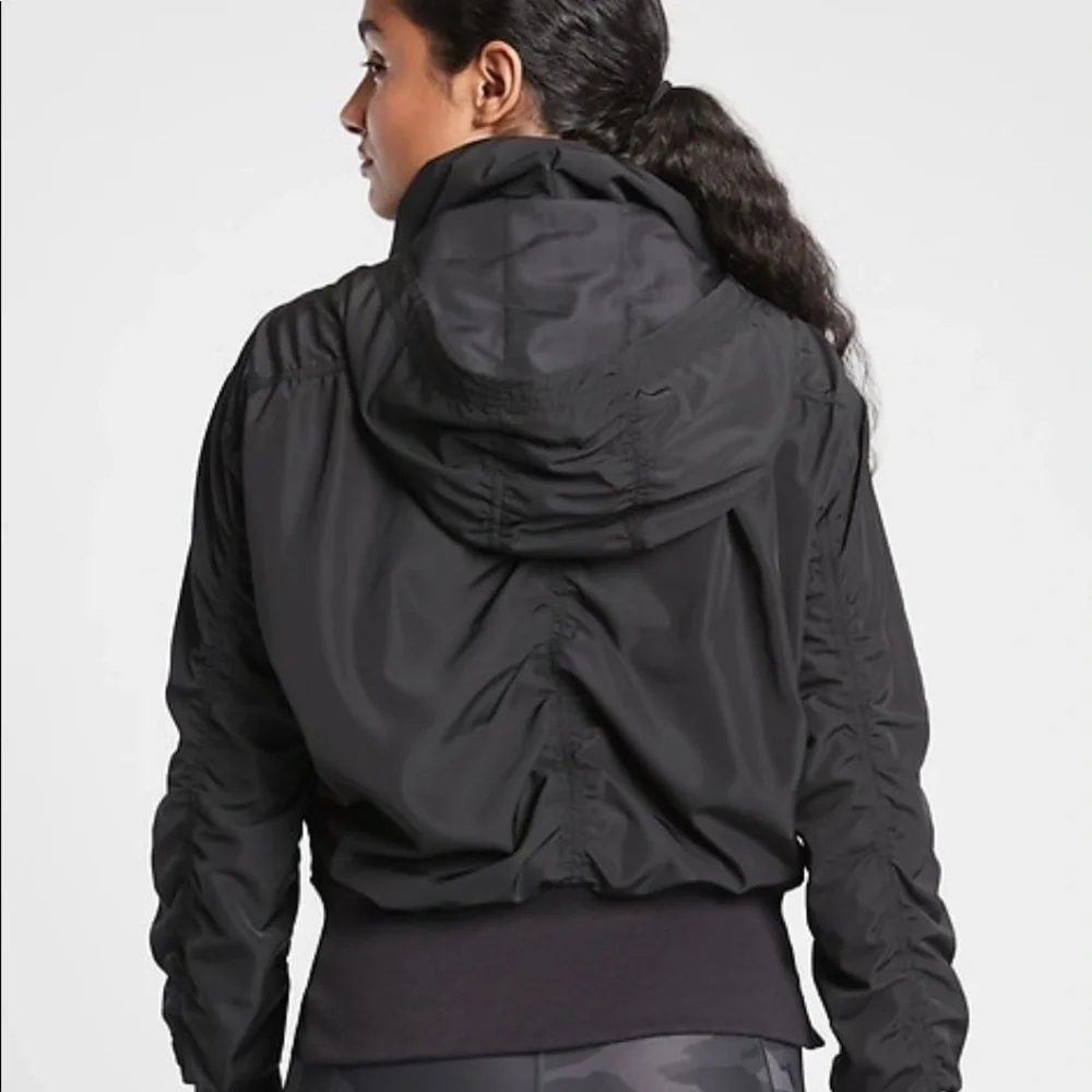 NWT Athleta Point Reyes Bomber Black Medium - Picture 5 of 10